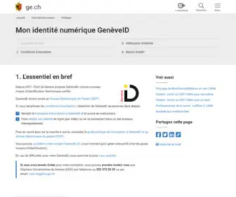 Geneveid.ch(Mon identité numérique GenèveID) Screenshot