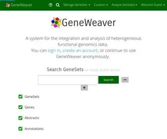 Geneweaver.org(GeneWeaver) Screenshot