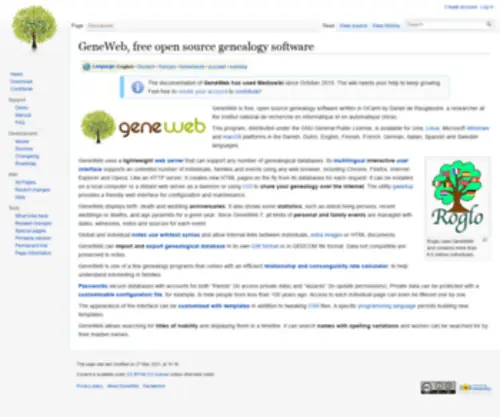 Geneweb.org(GeneWeb is a free (as in free speech)) Screenshot