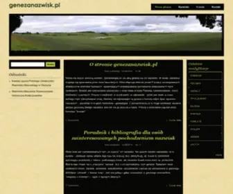 Genezanazwisk.pl(Strona ma służyć pomocą osobom) Screenshot