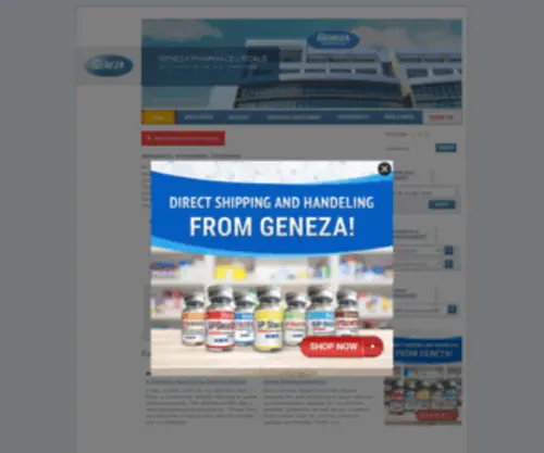 Genezapharmaceuticals.com(Geneza Pharmaceuticals) Screenshot