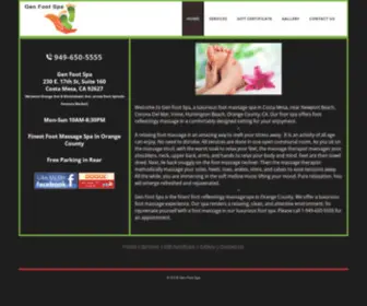 Genfootspa.com(Gen Foot Spa) Screenshot