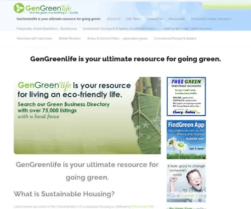 Gengreenlife.com(Generation Green Life) Screenshot