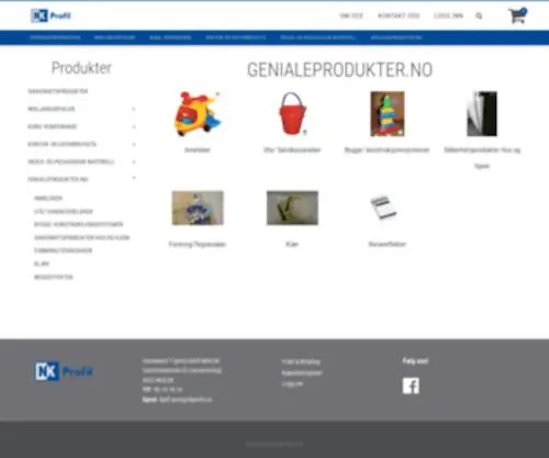 Genialeprodukter.no(Norsk Kontorservice) Screenshot