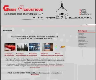 Genie-Acoustique.com(Génie Acoustique©) Screenshot