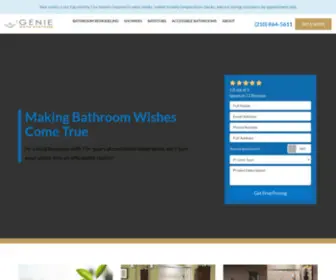 Geniebathsystems.com(Bathroom Remodeling Company) Screenshot