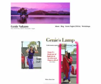 Genienakano.com(Poet, Performer, Dancer, Storyteller, Yogini) Screenshot