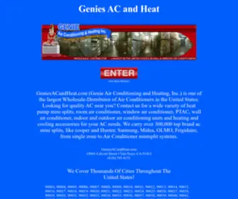 Geniesacandheat.com(Parent company Genie Air Conditioning &amp; Heating Inc) Screenshot