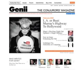 Geniimagazine.com(Genii, The Conjurors' Magazine) Screenshot