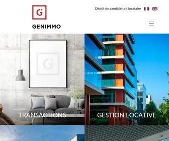 Genimmo.lu(Gestion immobilière et syndic de copropriété à Luxembourg. Une gestion à 360°) Screenshot