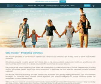 Genincode.com(Genetic Testing For Personalised Health Care and Medicine) Screenshot