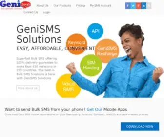 Genisms.com(Bridge between the Internet and the mobile phone world) Screenshot