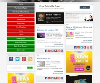 Geniusbrainteasers.com(Brain Teasers) Screenshot