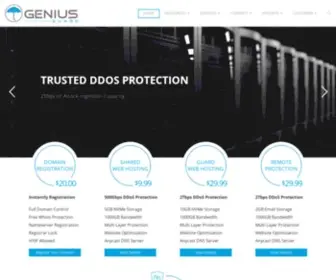 Geniusguard.com(DDoS Protection and Web Hosting) Screenshot