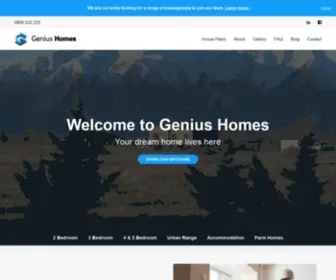 Geniushomes.co.nz(Manufacturers of quality affordable prefabricated homes delivered to your site. Your prefab home) Screenshot