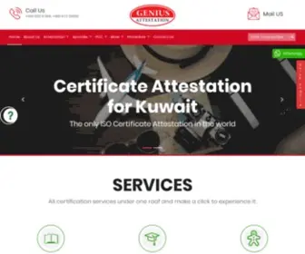 Geniuskuwait.com(Certificate Attestation and Apostille Services) Screenshot