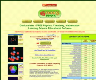 Geniusmaker.net(FREE Physics Chemistry Maths Learning Science Education Software) Screenshot