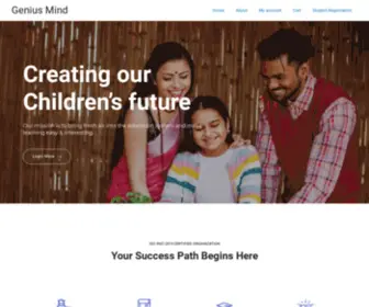 Geniusmind.co.in(Creating our Children’s future Our mission) Screenshot