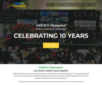 Geniusolympiad.org(GENIUS Olympiad) Screenshot