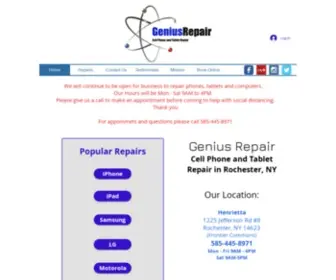 Geniusrepair.net(The Leading Repair Center For All Things Mobile) Screenshot