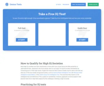 Geniustests.com(Free Online Practice IQ Tests) Screenshot