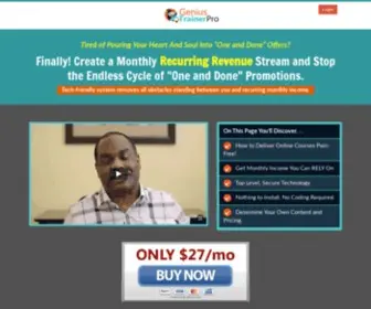 Geniustrainerpro.com(Sales Page) Screenshot