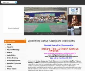Geniusvedicmaths.com(Education Training Centre Service Provider) Screenshot