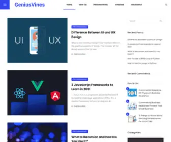 Geniusvines.com(Coders are Roarers) Screenshot