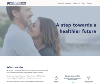 Genknowme.com(Personalized prevention solutions) Screenshot