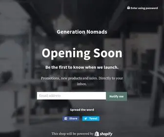 Gennomads.com(Generation Nomads) Screenshot