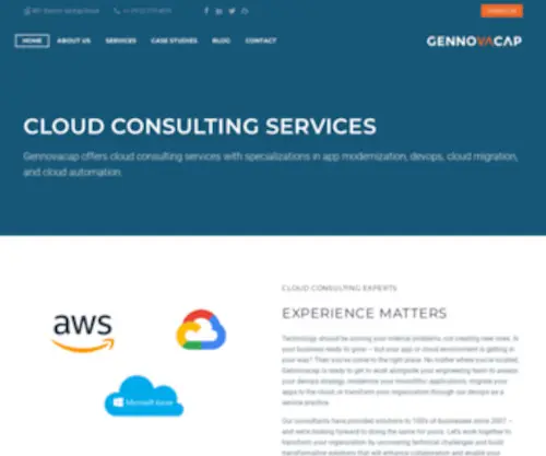 Gennovacap.com(Cloud Consulting Services) Screenshot