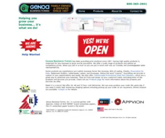 Genoabusforms.com(Genoa Business Forms) Screenshot