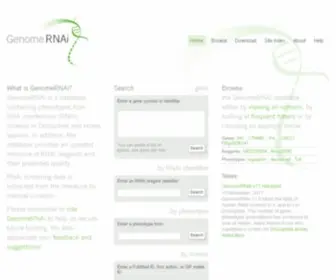 Genomernai.org(A database for RNAi phenotypes and reagents) Screenshot