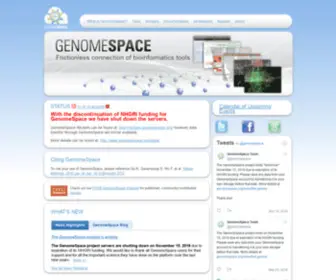 Genomespace.org(GenomeSpace: Home) Screenshot