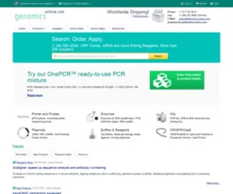 Genomics-Online.com(Tools for Genomics Scientists) Screenshot