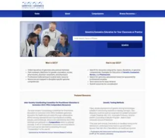 Genomicseducation.net(Genetics/Genomics Competency Center) Screenshot
