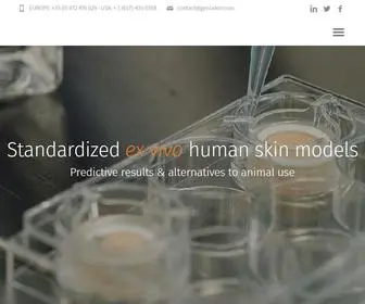 Genoskin.com(Ex vivo human skin models from donated human skin) Screenshot