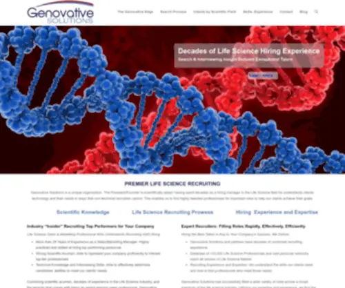 Genovative-Solutions.com(Life science sales and marketing recruiting) Screenshot