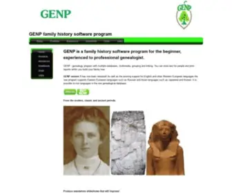 Genp.com.au(GENP family history software) Screenshot