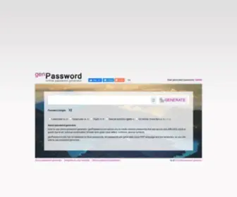 Genpassword.com(Online password generator) Screenshot