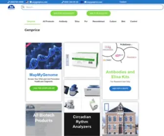 Genprice.com(Biotech Supplier) Screenshot