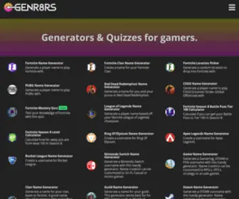 Genr8RS.com(Enhance your gaming with our handy wizards and generators) Screenshot