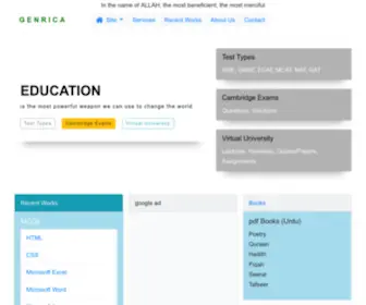 Genrica.com(Education) Screenshot
