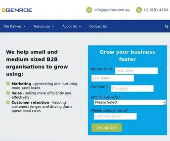 Genroe.com(Helping B2B organisations to grow with) Screenshot