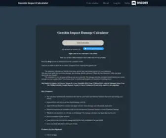 Genshinimpactcalculator.com(Genshin Impact Damage Calculator) Screenshot