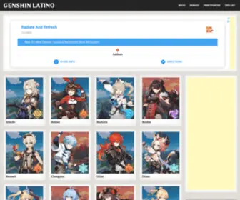 Genshinlatino.com(Genshin Impact Latino) Screenshot