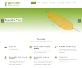Gensole.com(Generate Insoles for 3D Printing) Screenshot