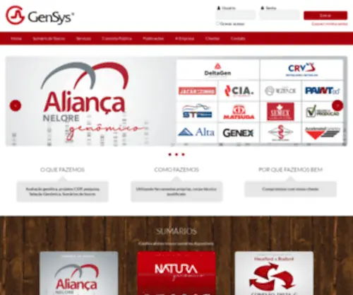 Gensys.com.br(Gerando informação) Screenshot