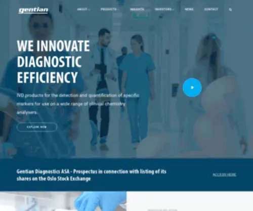 Gentian.com(Diagnostic Efficiency) Screenshot
