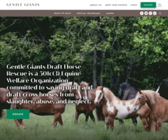 Gentlegiantsdrafthorserescue.com(Gentle Giants Draft Horse Rescue) Screenshot